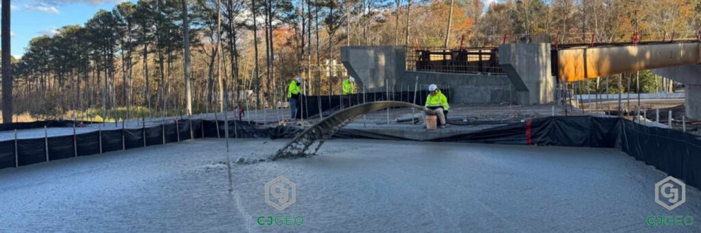 CJGeo Contractors pouring CJFill Ultralightweigh cellular concrete