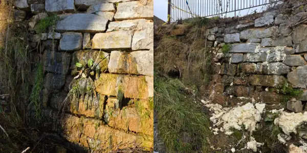 sf6198_profile Silver Lake Dam before and after picture.